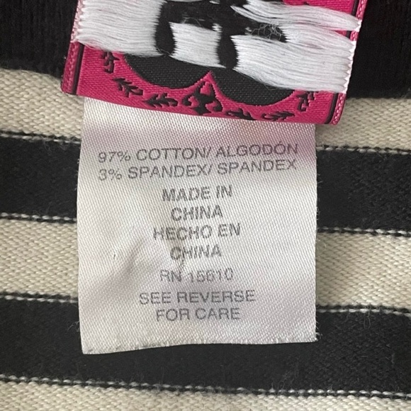 Babe & Co. Malibu Barbie B&W Stripped Tube Dress With Front Pocket | Size: L - Picture 6 of 6